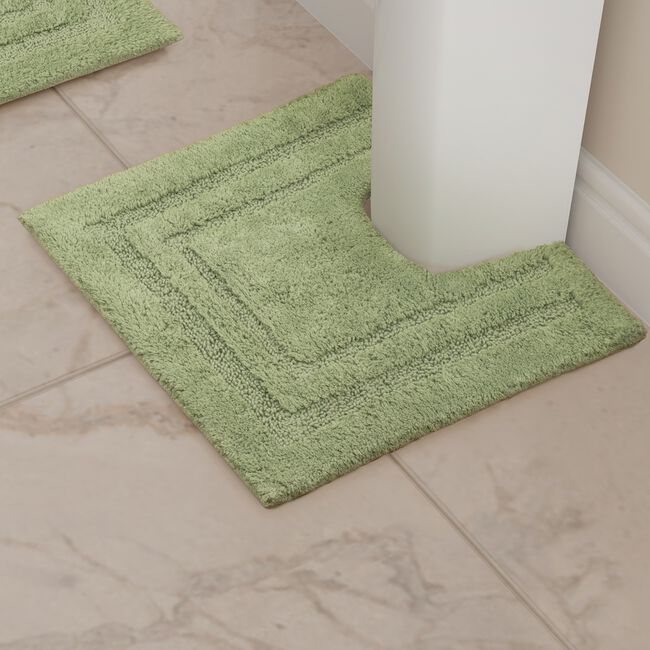 COTTON BORDER SAGE 50x50 Pedestal Mat