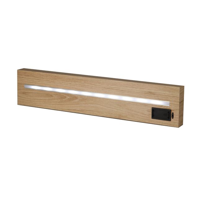LED BATTERY OPERATED Wall Shelf Natural