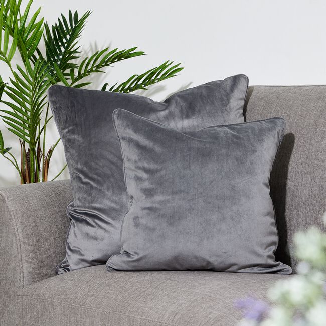 Naomi Cushion 58x58cm - Charcoal