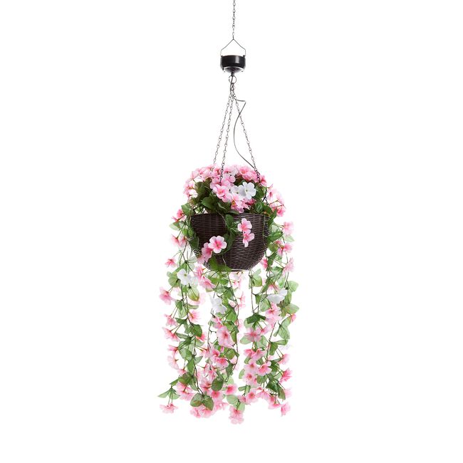 Floral Solar Hanging Basket
