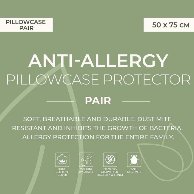 Anti Allergy Pillow Protector Pair