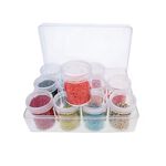 Plastic Container Oraginser With 12 Storage Jars