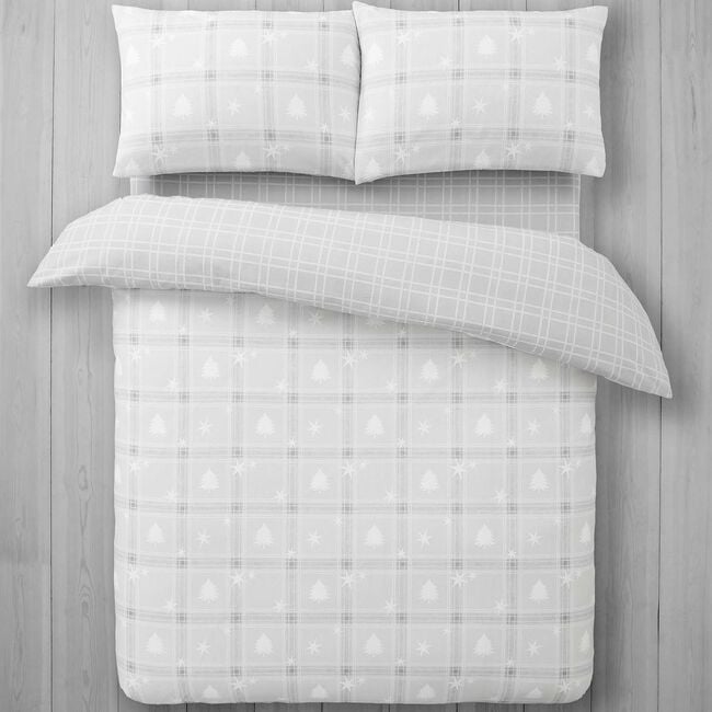 SINGLE DUVET COVER Brushed Cotton Winter Forest