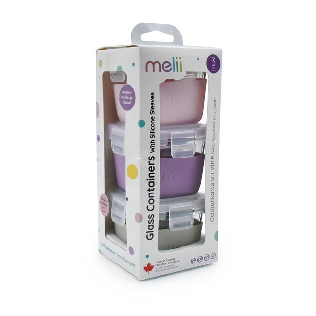 Melii 3 Glass Cube Containers - 160ml