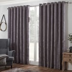 BLACKOUT & THERMAL TEXTURED SLATE 66x54 Curtain