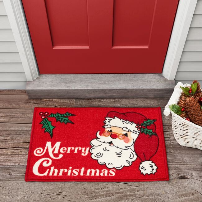 Holly Jolly Santa Door Mat 40cm x 60cm