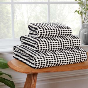 500GSM TURKISH YARN DYED WEAVE BLACK Hand Towel