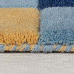 KAI WOOL BORDER BLUE/ YELLOW 60x230cm Runner