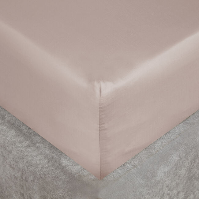 DB FITTED SHEET 500 Threadcount Cotton Blush 8B