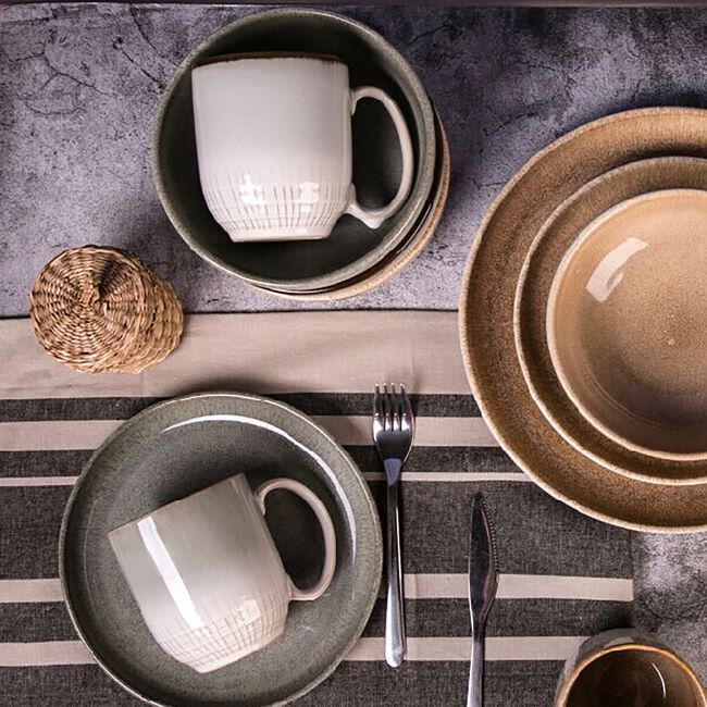 Heritage Textured Dinner Plate - Sage