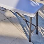 White Folding Garden Bench 1.8M