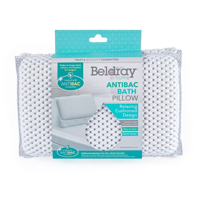 Beldray Antibac White Bath Pillow
