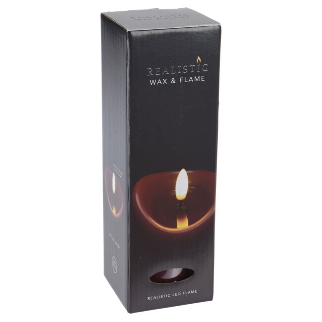 LED Pillar Candle Red - 7x20cm