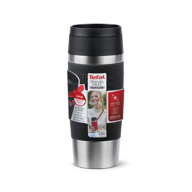 TEFAL CLASSIC BLACK 360ml Travel Mug