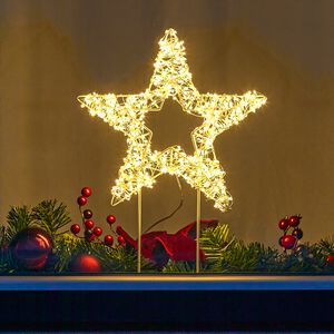 Warm White Star Silhouette Light