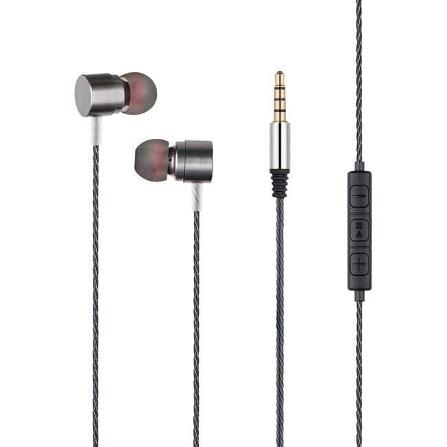 Budi Grey High Definition Earphone With Microphone