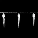 100 White Icicle Sculpture String Lights