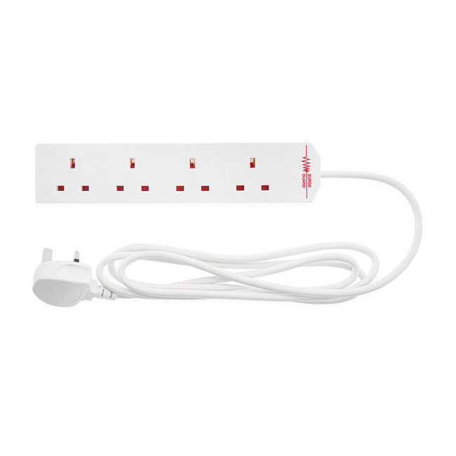 4 Way Extension Lead 2m Blister Pack