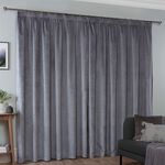 PENCIL PLEAT EMBOSSED SILVER 66x54 Curtain