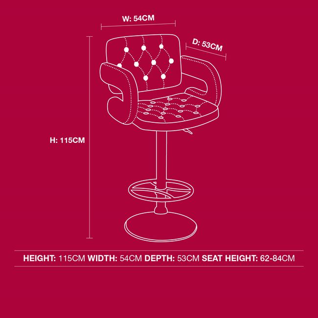 CLARENDON Barstool Cream