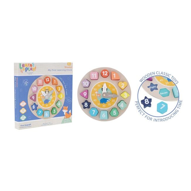 First Steps Learn & Play Wooden Clock