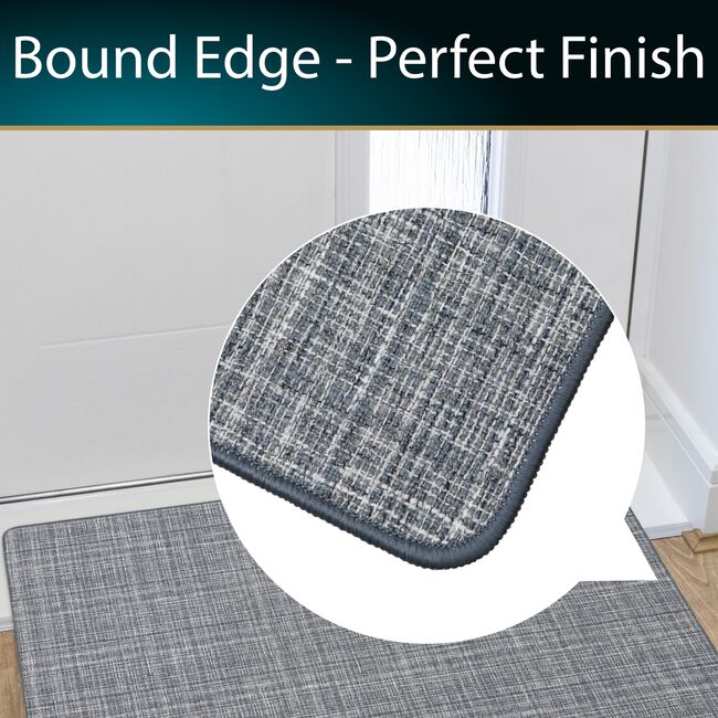 JVL Elegance Grey Door Mat 50cm x 75cm
