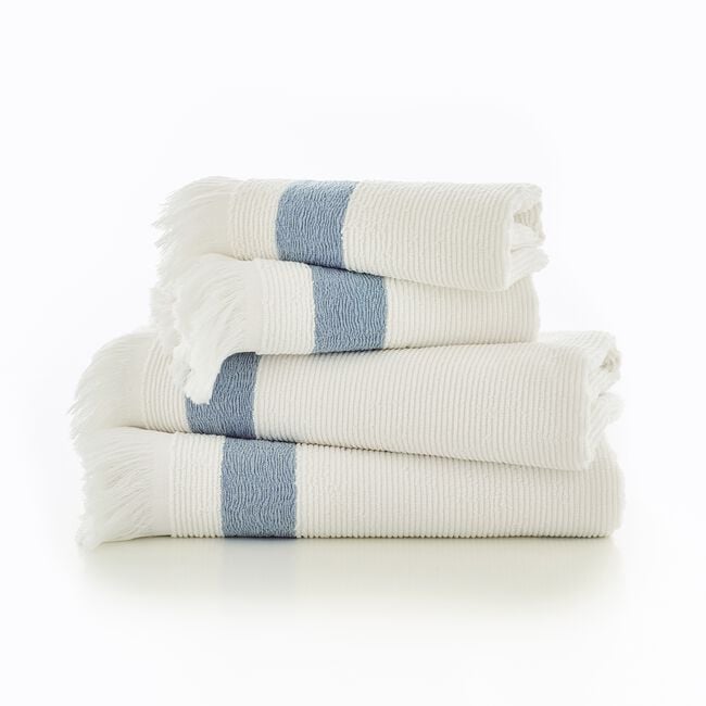 TLC Oakwood Ridge Textured Hand Towel Blue