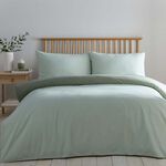 SUPERKING DUVET COVER Luxury Percale Sage Green/Forest Green