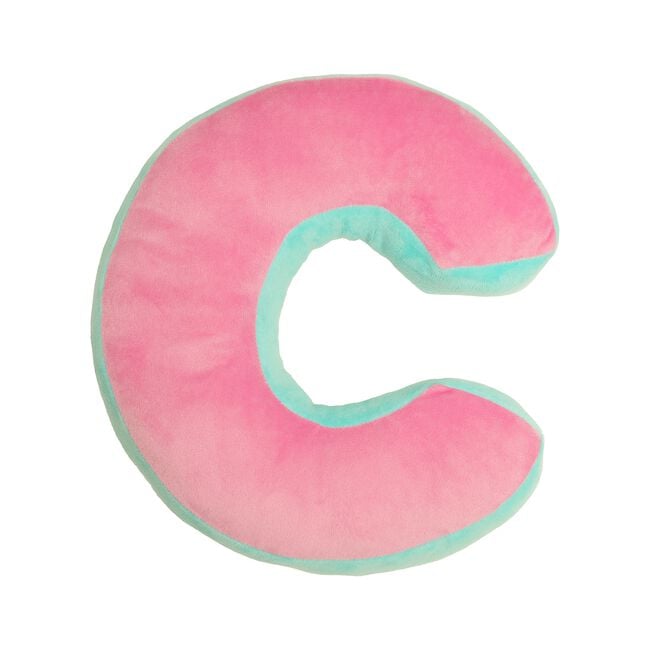 LETTER C Cushion Pink/Duck Egg