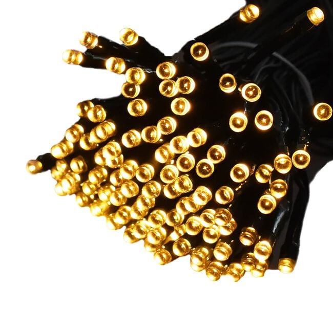 200 Warm White LED Solar String Lights