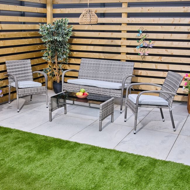 Sicily 4 Piece Rattan Sofa Set