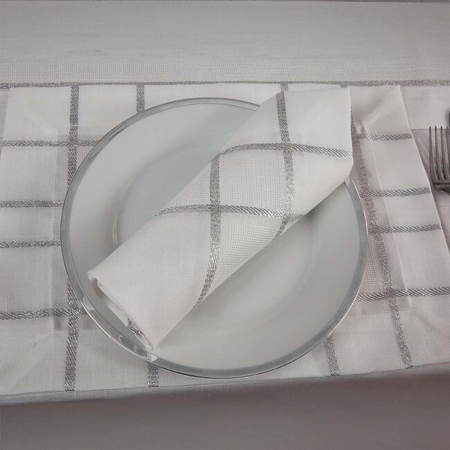 Twinkle Placemat 2 Pack - White/Silver