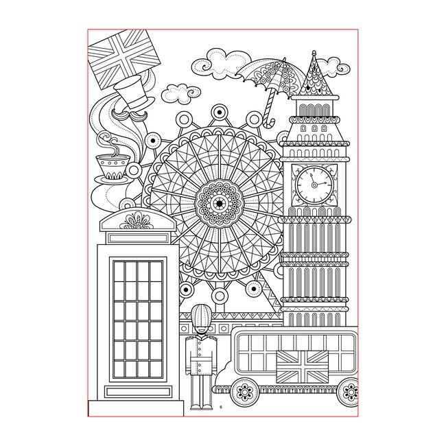 Adult Colouring Book - Cities