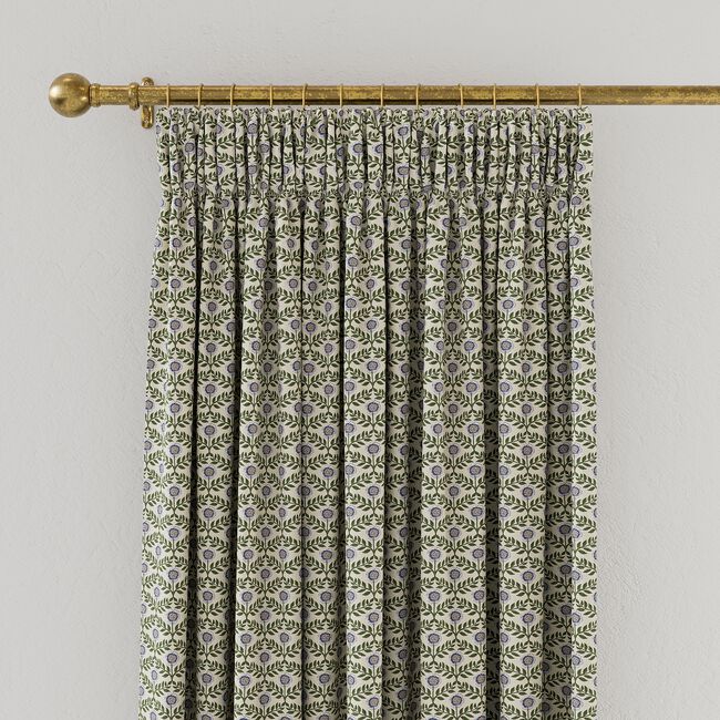 JOULES  FLORAL FOULARD LINED Curtains 66x54 Creme/Multi