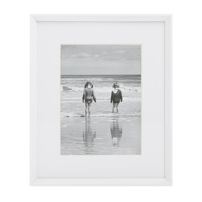 8x10" REINE WHITE Wood Bevelled Frame