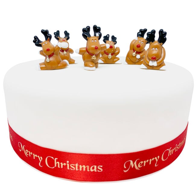 Fun Rudolph Cake Picks - 6 Pack
