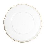 Gold Rimmed Clear Christmas Charger Plate