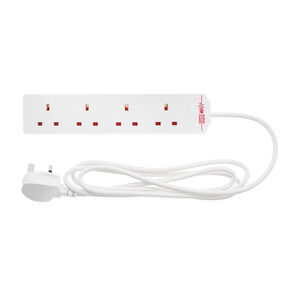 4 Way Extension Lead 2m Blister Pack