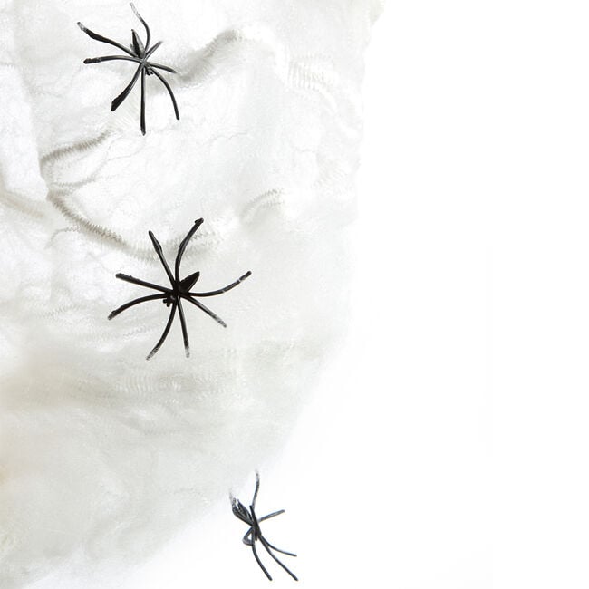 Halloween Glow in the Dark Spider Web with Spiders