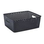 Geometric Storage Basket 14.5L - Black