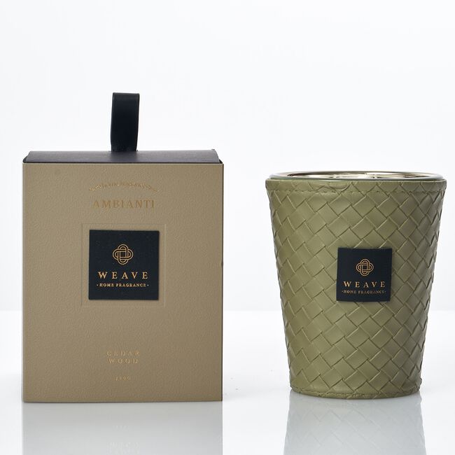 Ambianti Weave Cedar Wood 360g Candle