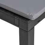 Foldable Sun Lounger with Grey Cushion