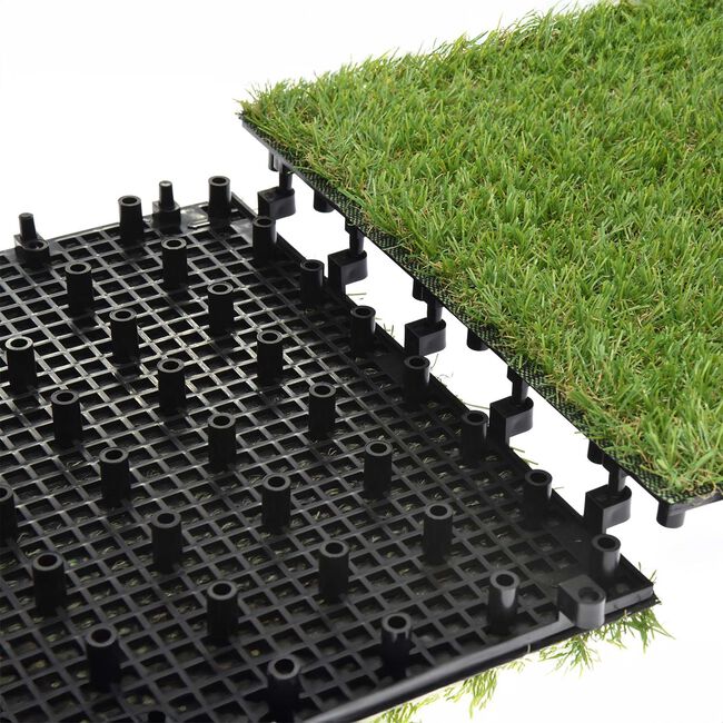 Pack of 4 Garden Grass Tiles