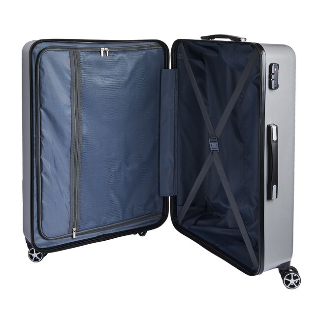 Large Lightweight Hardshell Luggage - Silver Grey