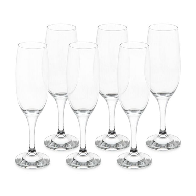 Essentials Champagne Flute Glasses 6 Pack