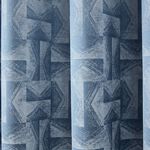 BLACKOUT & THERMAL GRAPHIC GEO BLUE  66x54 Curtain