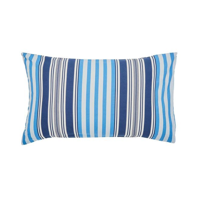 SUPER KING SIZE DUVET COVER Beach House Stripe Cobalt Blue / Navy