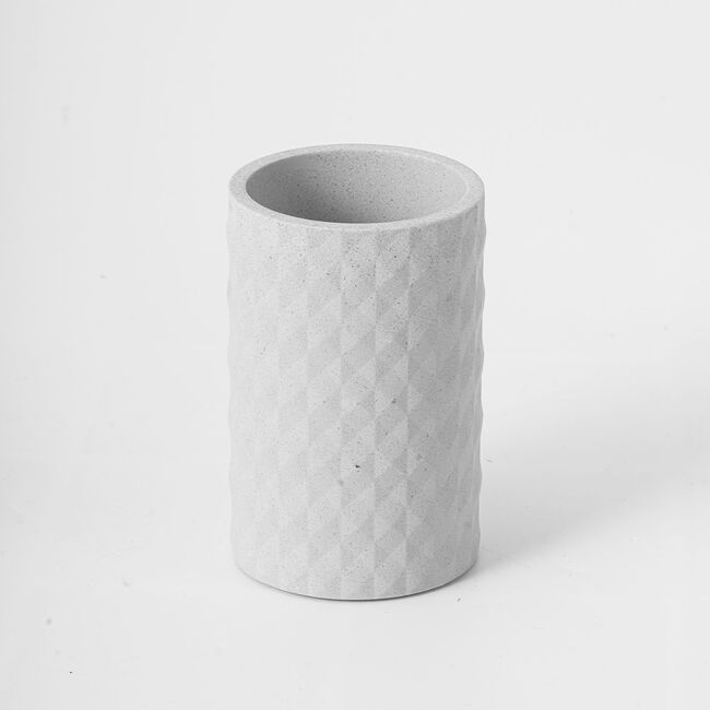 Cool Grey Chequered Tumbler