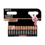 Duracell Simply AAA Batteries 12 Pack