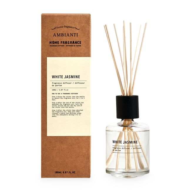 Ambianti Labs 180ml Reed Diffuser White Jasmine